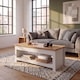 image 7 of Vida Designs Arlington Top Coffee Table Shaker Side Living Room Table, White & Oak
