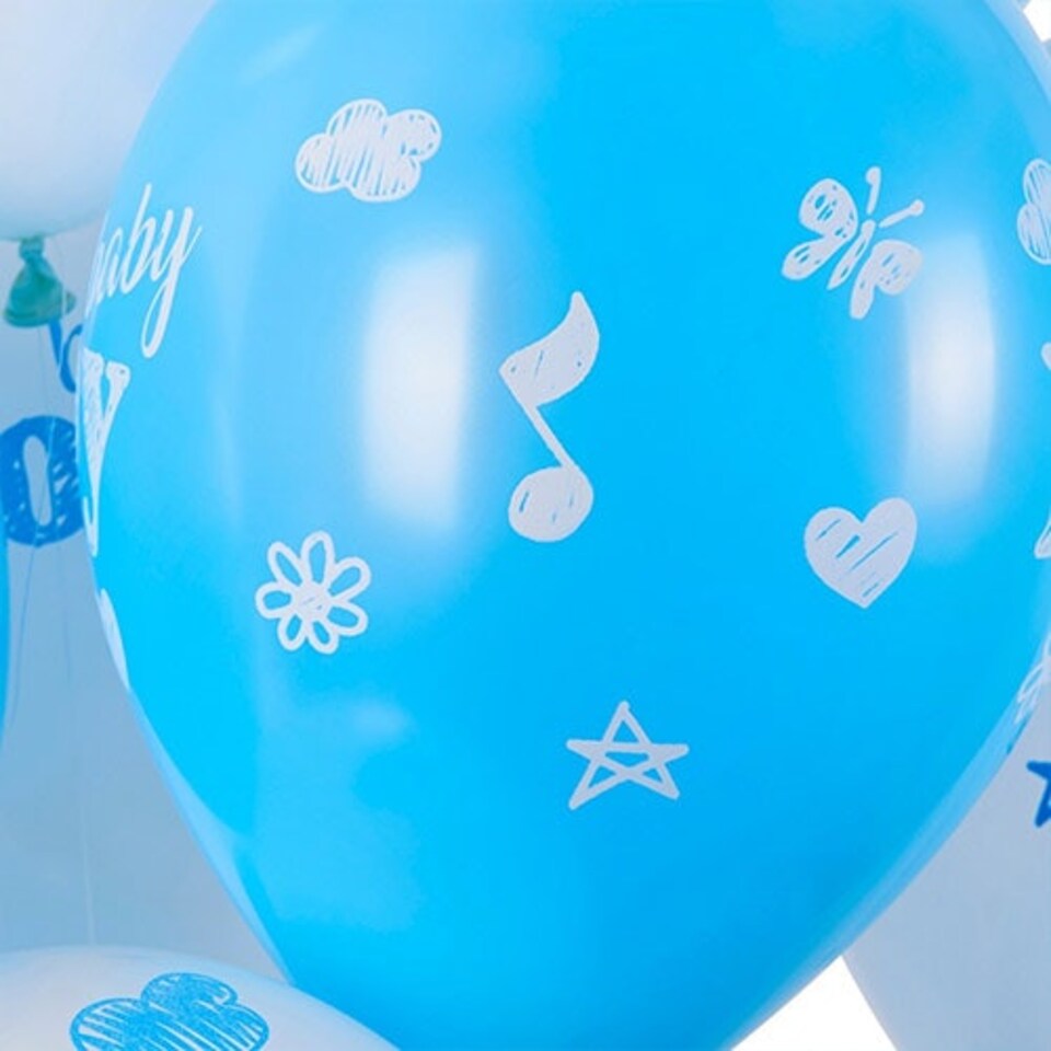 image 1 of Baby Boy Latex Balloons 33cm / 13 in - Pack of 6