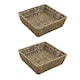 image 1 of JVL Hand Woven Seagrass Square Storage Tray, Capacity 4.2L, Set of 2 Brown