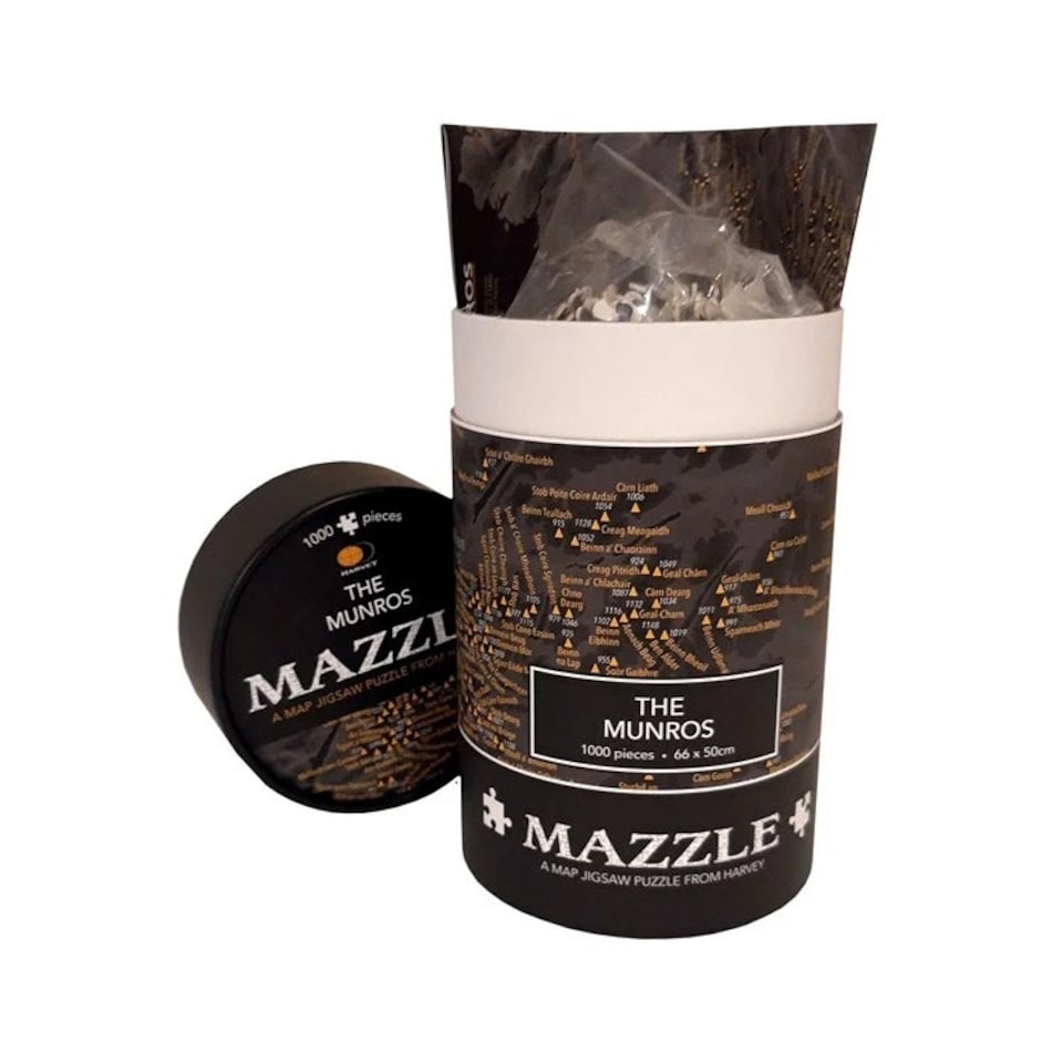 image 1 of Harvey The Munros Mazzle Map Jigsaw Puzzle 1000pcs