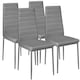image 1 of Dining Chairs - high backrest, padded, synthetic leather | Grey | grey | 4