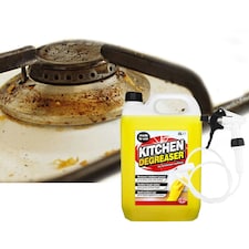 2 x 5L Kitchen Degreaser Tackle Tough Stains Cleaning Food Residue With Hose Trigger