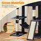 image 5 of Yaheetech 209 cm Large Cat Tower with 2 Cozy Condos Black