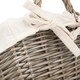 image 4 of Antique Wash Wicker Handled Lined Storage Basket Brown | Brown | S