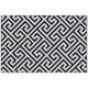 image 1 of Outsunny Reversible Outdoor Rug Plastic Straw RV Camping Mat for Garden Deck Picnic Black | Black and White