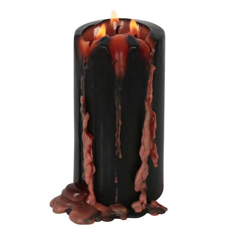 image 1 of Something Different Vampire Blood Pillar Candle - Red/Black - One Size (UTSD4767)