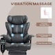 image 3 of HOMCOM Massage Office Chair, Heated Reclining Desk Chair, Black