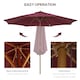 image 3 of Outsunny 3(m) Garden Parasol Sun Shade Outdoor Umbrella Canopy Red