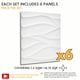 image 2 of NOVECRAFTO Wavy Wave 3D Wall Panels – 6 Sheets Covering 1.5m² | 16.15ft² Interior Cladding Set | Wavy Design Tiles – Each Panel 50x50cm