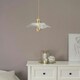 image 3 of ValueLights Cassia Clear Glass Flower Gold Pendant Ceiling Light