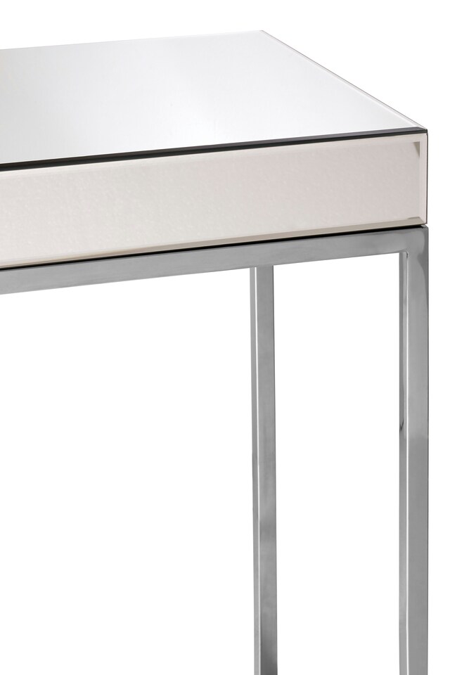 image 1 of Interiors By Premier Mirrored Top Side Table, Stylish Side Table By Couch For Livingroom, Sleek Small Lounge Table For Tea | Silver