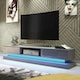 image 5 of TV Unit 180cm Grey Gloss Fronts Grey Matt Body with LED Platform Grey
