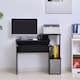 image 6 of HOMCOM Computer Desk with Sliding Keyboard Tray Storage Drawer Shelf Black