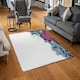 image 2 of Purple & Blue Flowers (Rug) Blue | XL: 160x230cm