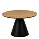 image 2 of Soli Round Coffee Table in Oak/Black 65x43cm