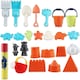 image 4 of 40-Piece Sand & Water Activity Table - 3 Compartments with Water Blaster & Toys - Outdoor Play Multi