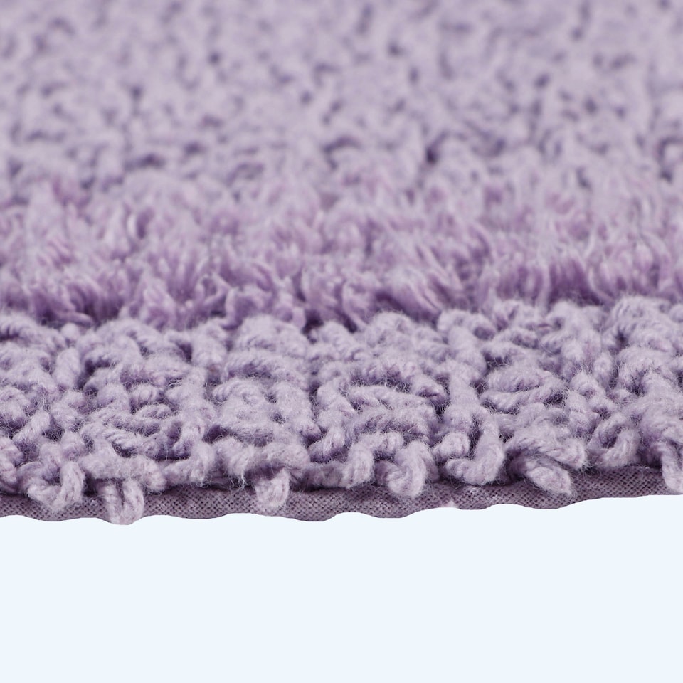 image 1 of Homescapes Luxury Reversible Cotton Bath Mat - Lilac Purple