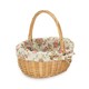 image 10 of Cotton Lined Full Buff Willow Child’s Shopping Basket Red | Red Checked | One Size