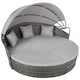 image 1 of Sun Lounger Santorini - modular garden furniture set with shade canopy | Grey | grey | 175 x 171 x 136 cm | 1