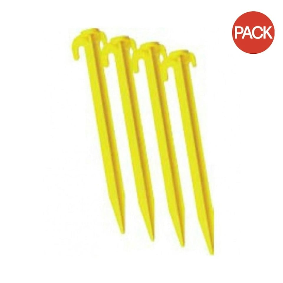 Carta Sport Plastic Ground Pegs (Pack of 10) - Yellow - One Size