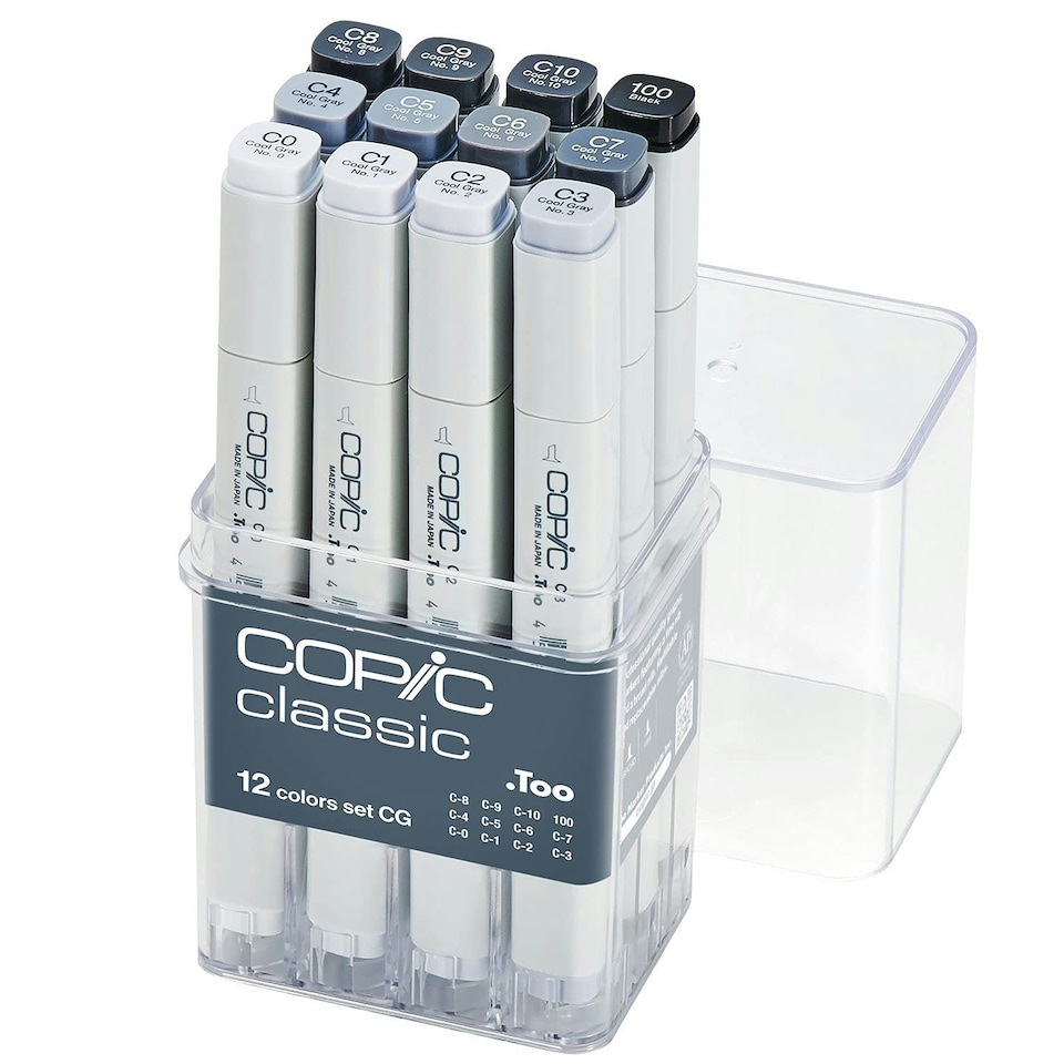 Marker 12 Piece Set Cool Grey - Classic Marker