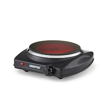 GEEPAS Single Ceramic Hot Plate, 1200W Black