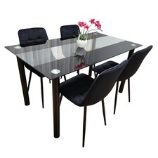 Dining Table Set with 4 Chairs Dining Room, and Kitchen table set of 4 Grey