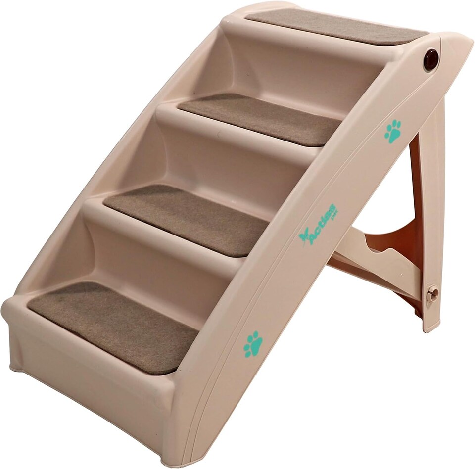 image 1 of Lightweight Folding Pet Stairs Beige