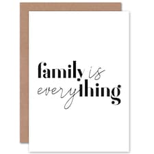 Family Is Everything Bright Modern Birthday Card