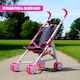 image 5 of BiBi Doll Pink & Black Foldable Dolls Buggy Stroller & Toy Pushchair for 20" Dolls