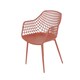 image 2 of Rimini Lattice Bistro Table and 2 Armchair Set - Plastic/Metal - L60 x W60 x H84 cm - Terracotta - Partially Assembled