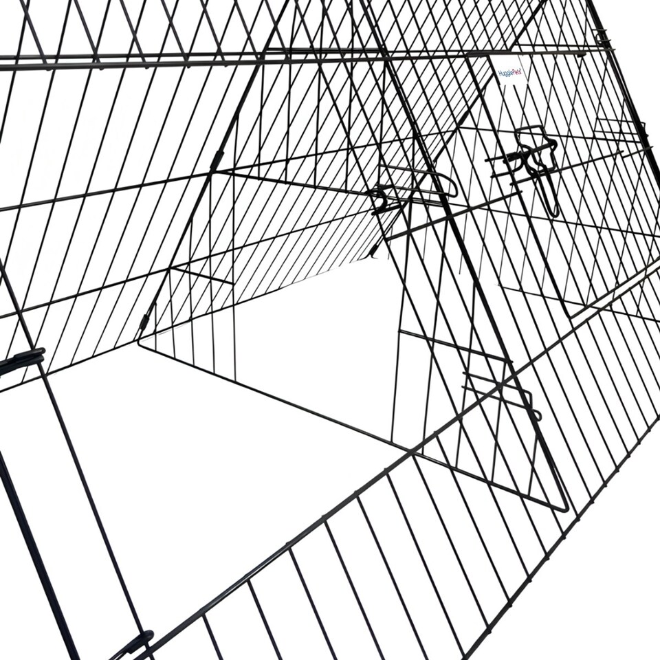 image 1 of HugglePets Triangle Metal Hutch - 5Ft Silver