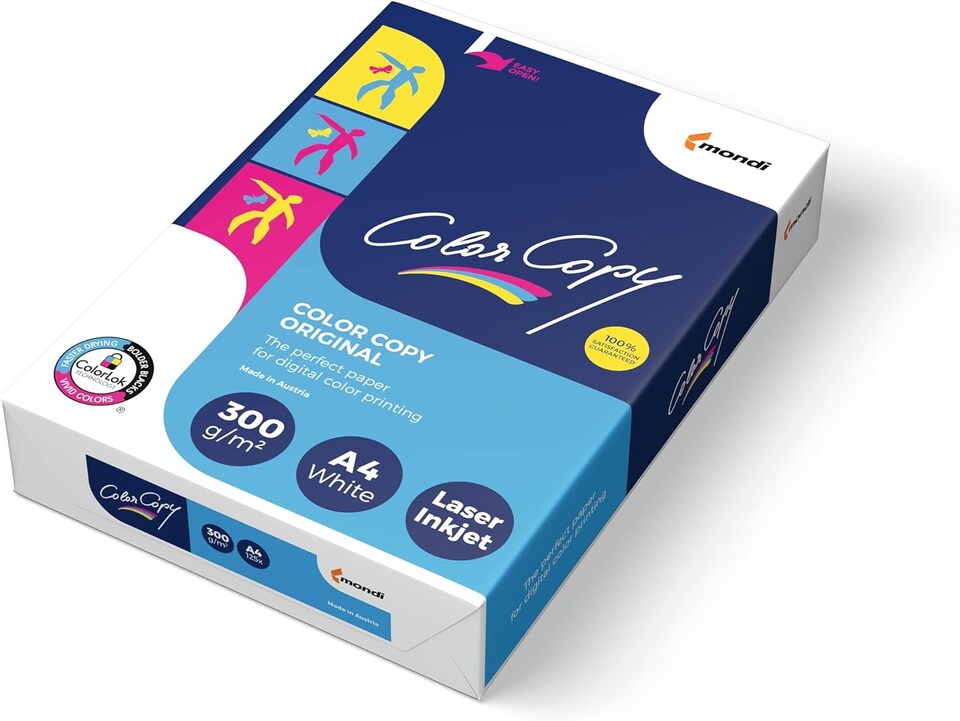 image 1 of Color Copy Original A4 300gsm Paper - Premium White Cardstock Printing Paper 125 Sheets | Heavyweight Colour Laser & Inkjet Paper