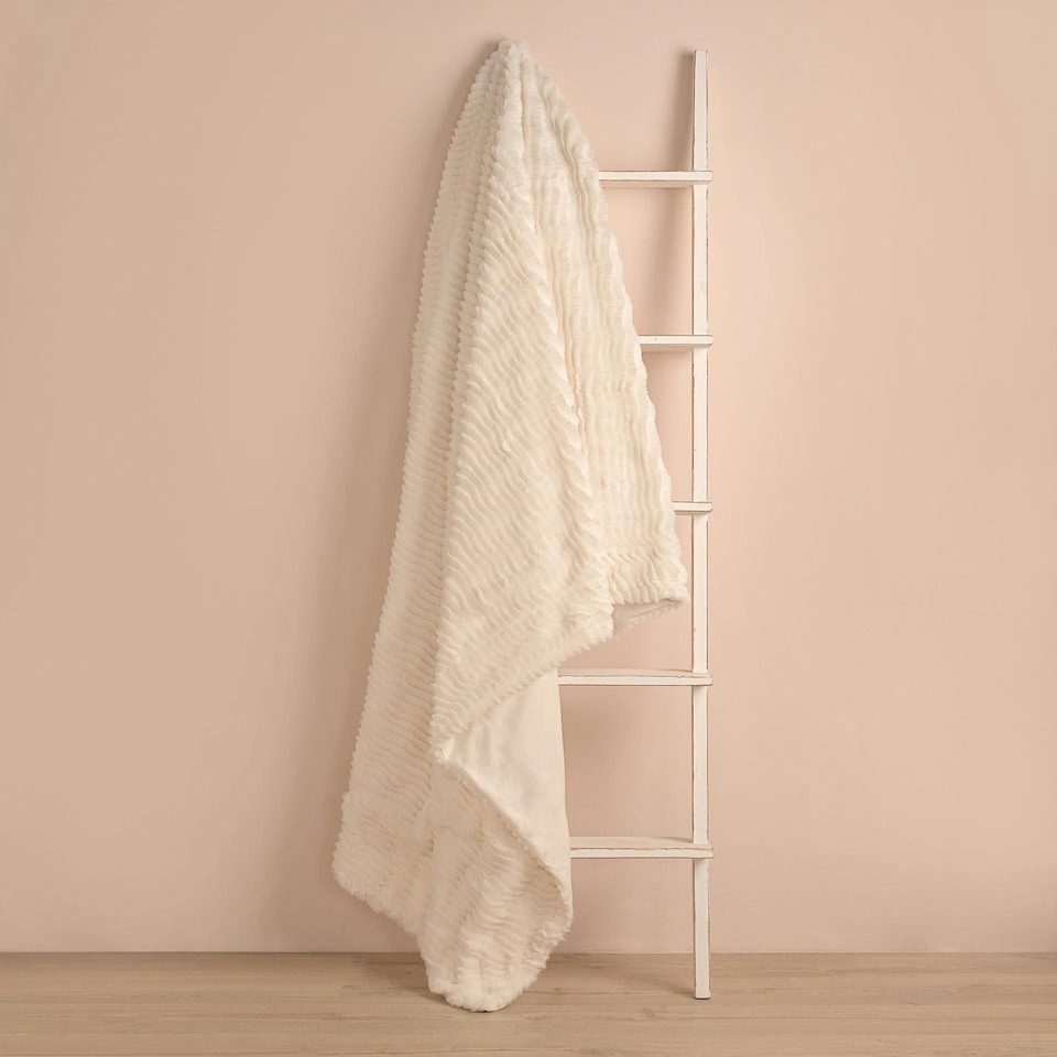image 1 of Hestia Ivory Ripple Throw