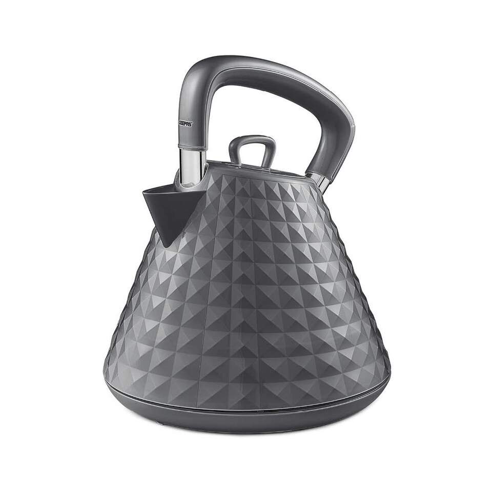 image 1 of GEEPAS .5L Cordless Electric Kettle 3000W Traditional Pyramid Kettle | Grey
