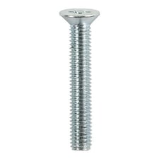 Timco - Metric Threaded Machine Screws - PZ - Countersunk - Zinc (Size M6 x 40 - 100 Pieces)