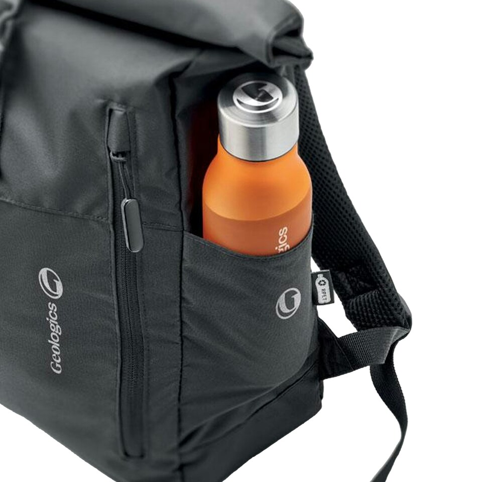 image 1 of MidOcean Valley Roll Top RPET Backpack - Black - One Size Black