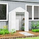 image 2 of Outsunny Walk-in Greenhouse with 4 Shelves, Outdoor Small Greenhouse, White