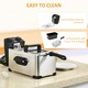 image 6 of HOMCOM 3 Litre Deep Fat Fryer with Adjustable Temperature, 60min Timer, 2000W