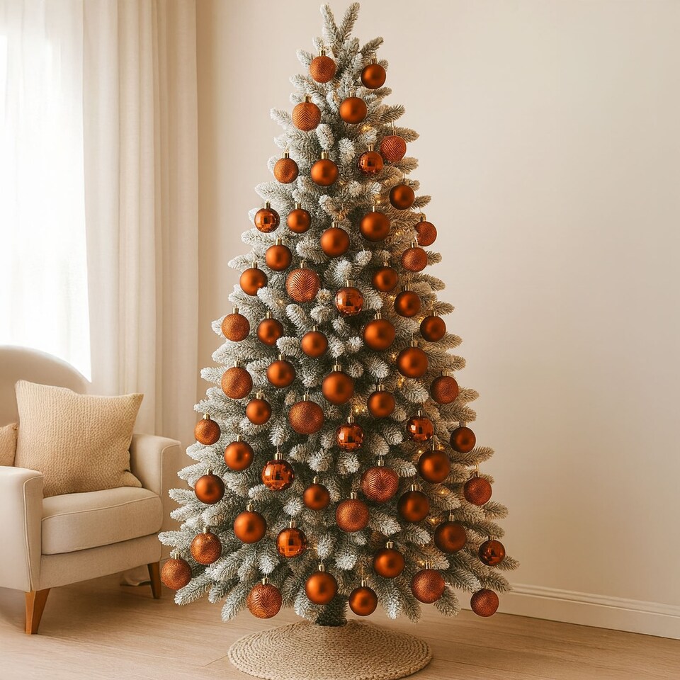 image 1 of Christmas Tree Ornaments Baubles Set | Bronze | Bronze