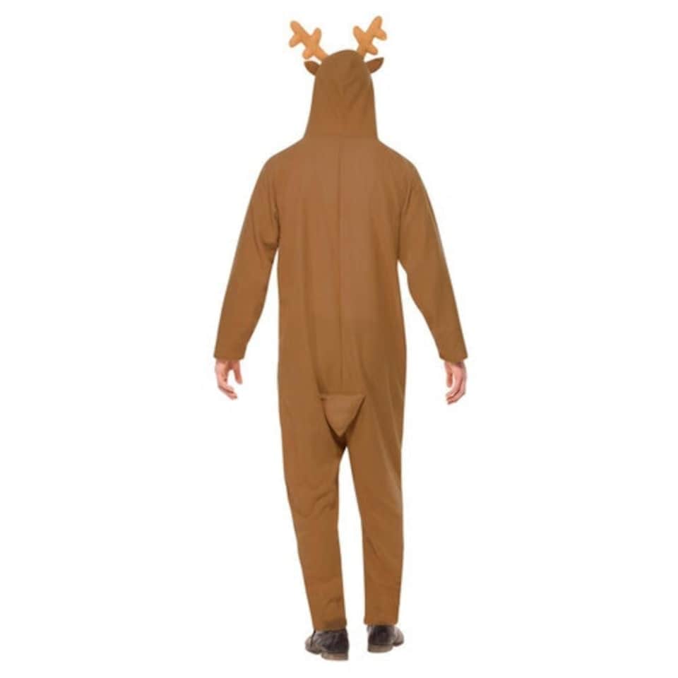 image 1 of Reindeer Christmas Fancy Dress Costume Unisex Adult Small Brown | S