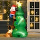 image 2 of HOMCOM 6ft Inflatable Christmas Tree, LED Lighted with Santa Claus Dog for Home Indoor Outdoor Garden Lawn Decoration Party Prop