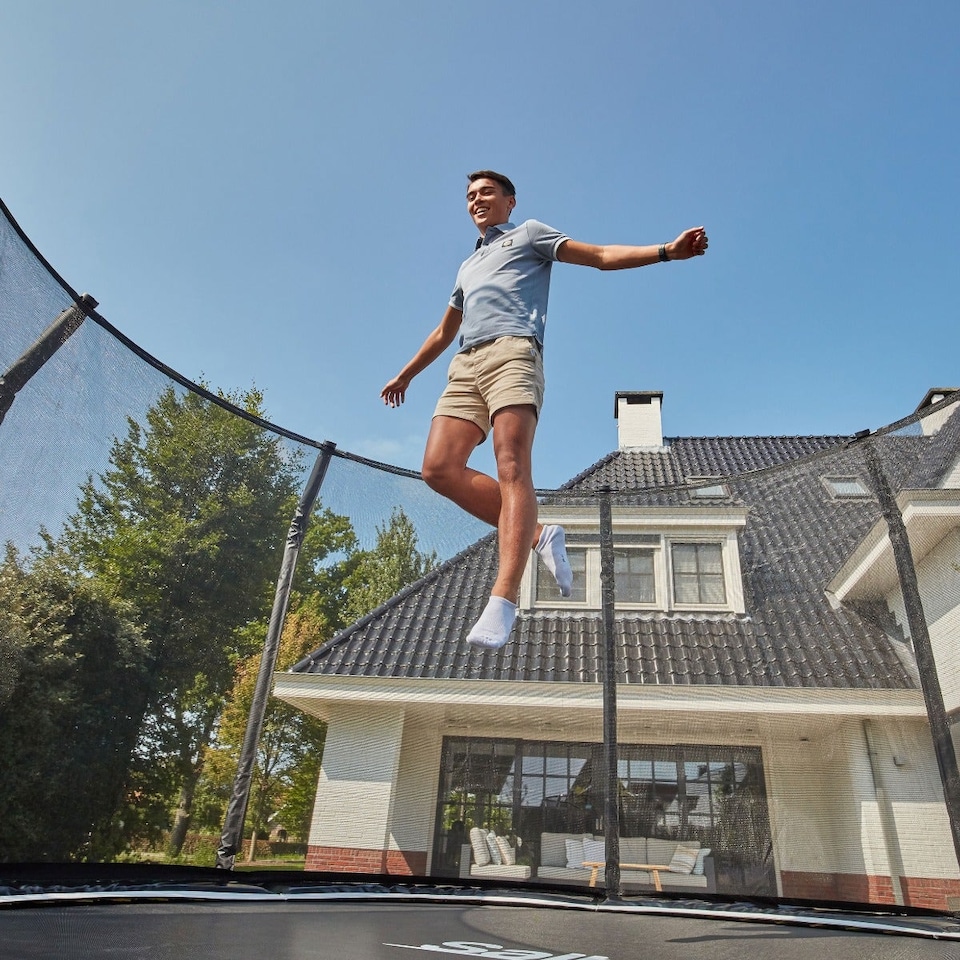 image 1 of 12ft Salta Black Round First Class Edition Trampoline with Enclosure