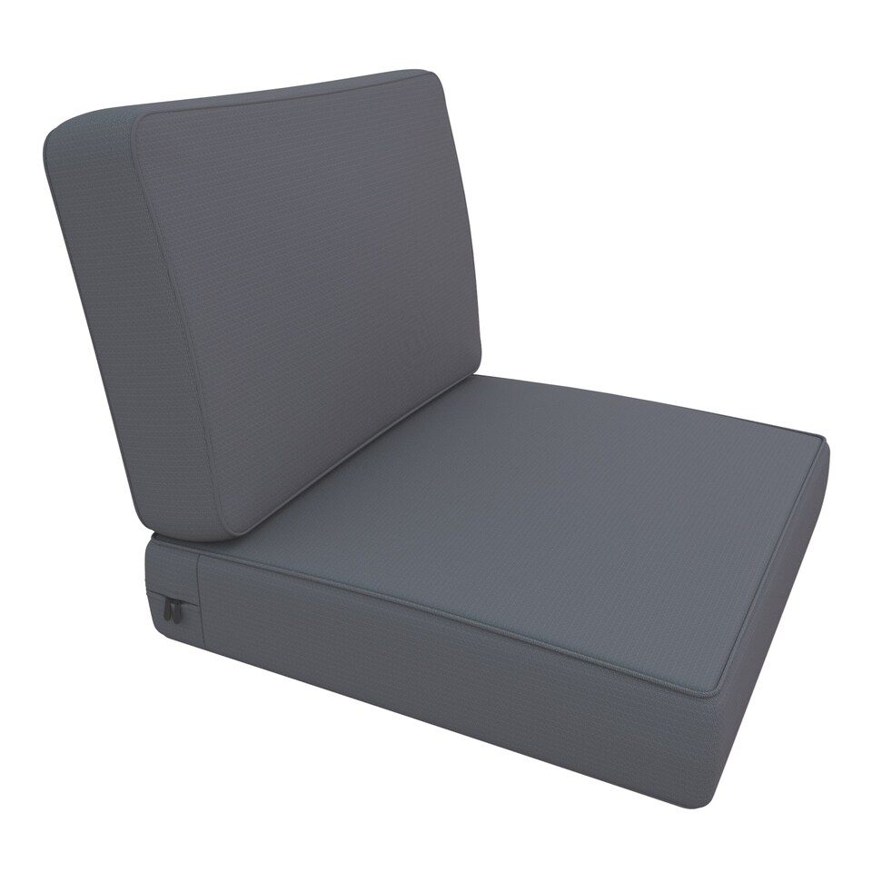 image 1 of Covers&All Outdoor Seat / Back Cushion with Highly Durable Cover Rite Fabric, 25½ in L x 25 in W x 5 in Thick, Grey