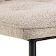 image 10 of Corby Round Dining Table with White Polished Marble Top & Gold Base inc 4 Brooke Dining Chairs in Beige