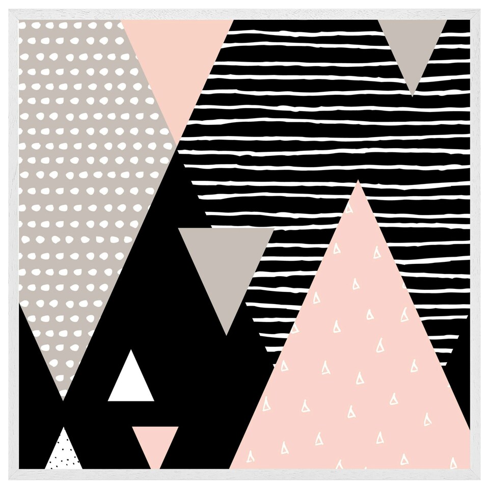 image 1 of Triangle geometrics (Picutre Frame) White | M