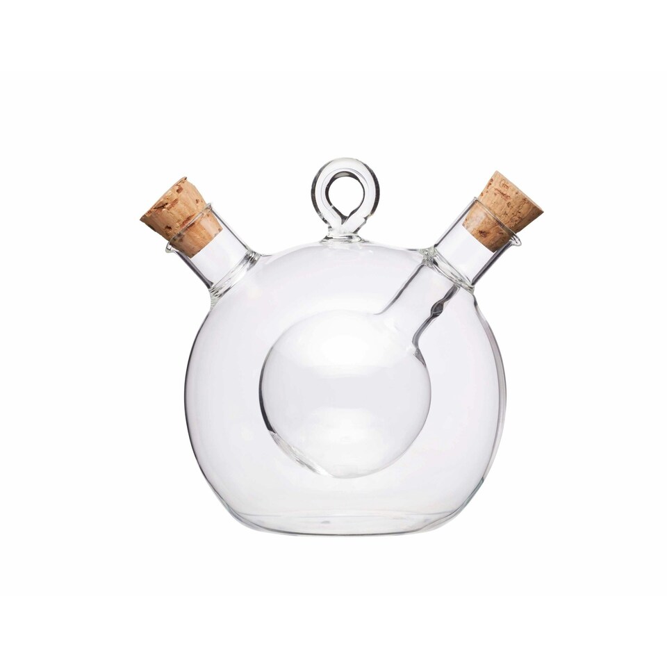 image 1 of KitchenCraft World of Flavours Italian Round Dual Oil and Vinegar Bottle