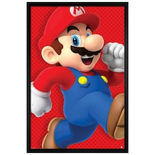 Black Wooden Framed  Super Mario Run Maxi Poster