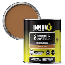 Innov8 Coatings Composite Door Paint - Golden Oak - 750ml - Satin Finish - 10 Year Guarantee | Brown | Golden Oak | 750ml | 1