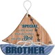 image 2 of BROTHER HeartFelts Boat Shaped Hanging Plaque